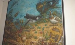 Einweihung des neuen Riesen-Wimmelbildes in der Kita Piraten-Nest im Millerntor-Stadion