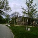 Spielplatz vor Schule Kapelle